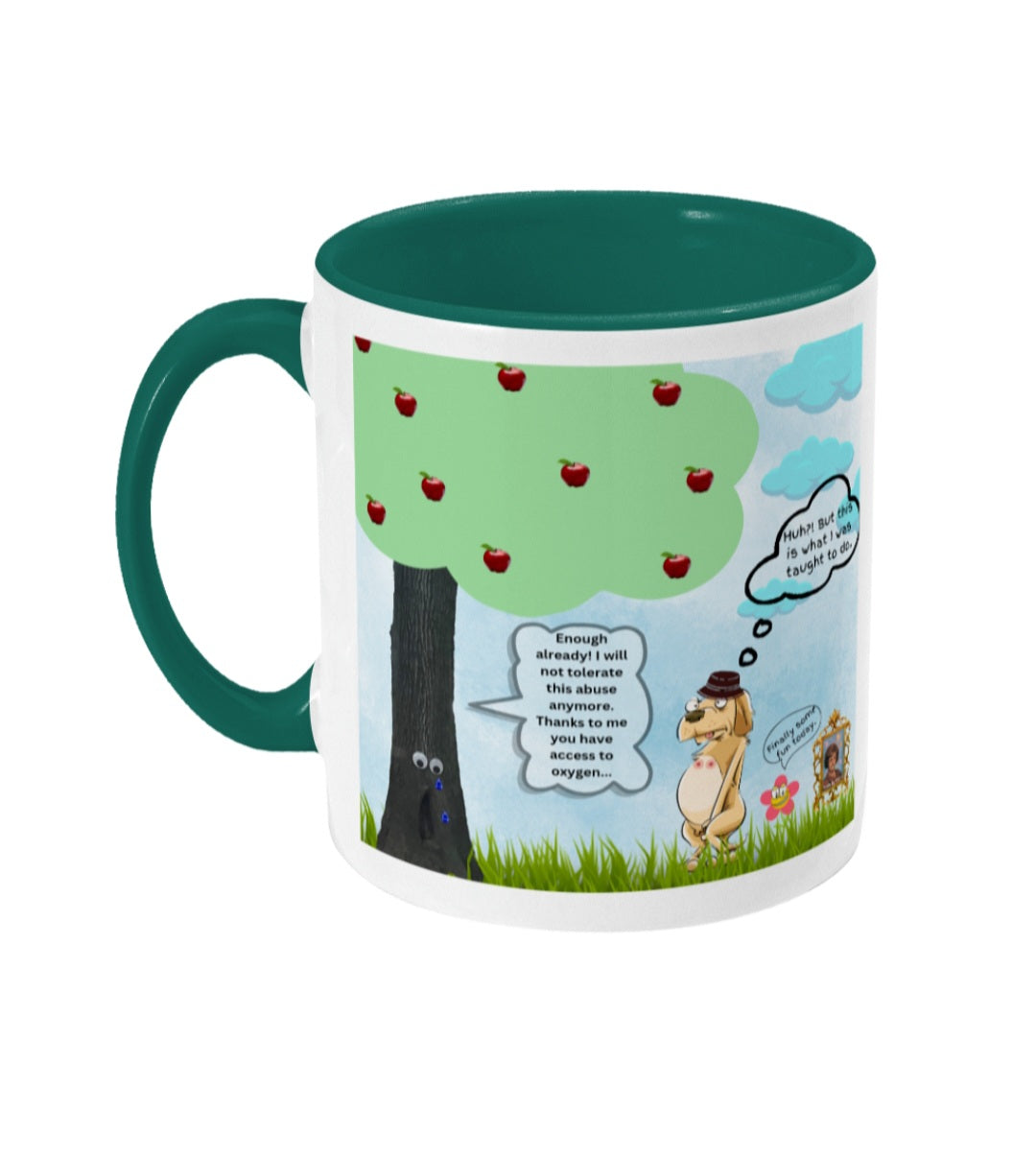 When nature calls - Colored inside and ear mug