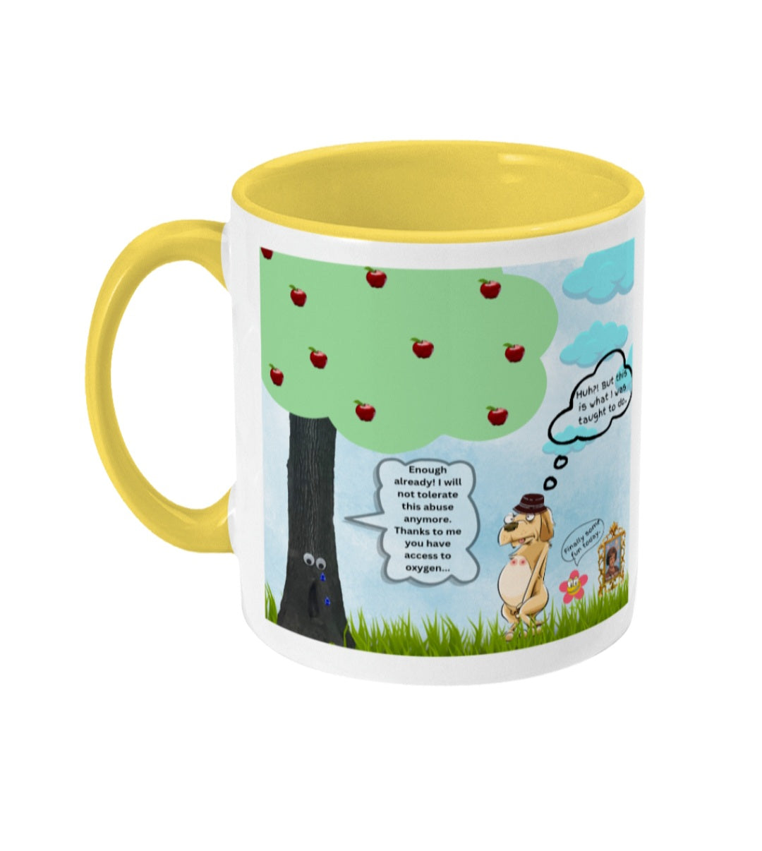 When nature calls - Colored inside and ear mug