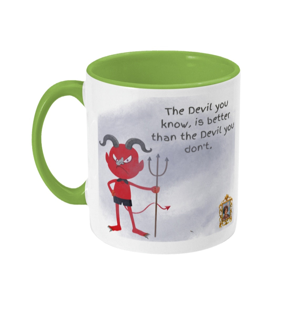 Devil's and prejudices - Colored inside and ear mug