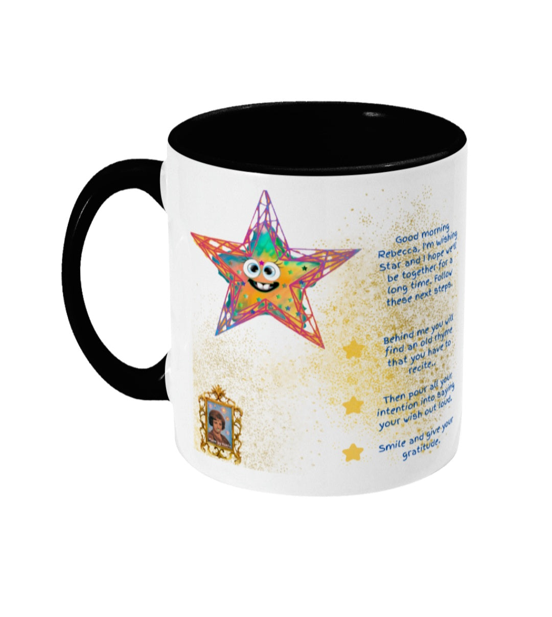 Personalized Wishing Star Ritual - Colored inside and ear mug